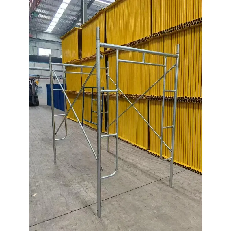 Andamio de marco Construcción Andamio de portal de paso móvil Escalera de aluminio resistente Andamio de marco en H