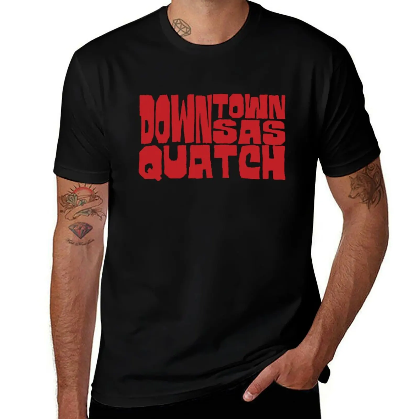 

Downtown Sasquatch t T-Shirt Summer Fashion Casual Tee Shirt
