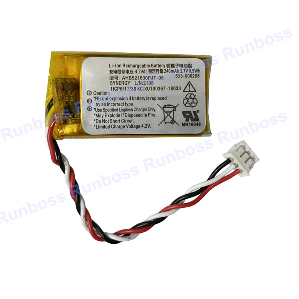 بطارية AHB521630 3.7 فولت 240 مللي أمبير في الساعة لماوس الألعاب Logitech G502 Lightspeed Hero اللاسلكي بلوتوث G435,M-R0070,M-R0080,MX عمودي
