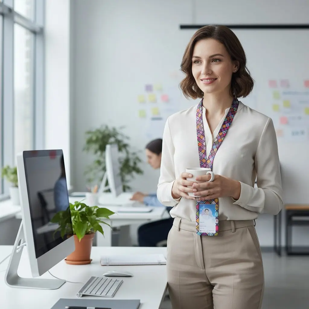 Mandala ID Badge Holder Cordón Datura Titulares de tarjetas de crédito Correa para el cuello Funda para tarjetas de puerta para niñas Llavero