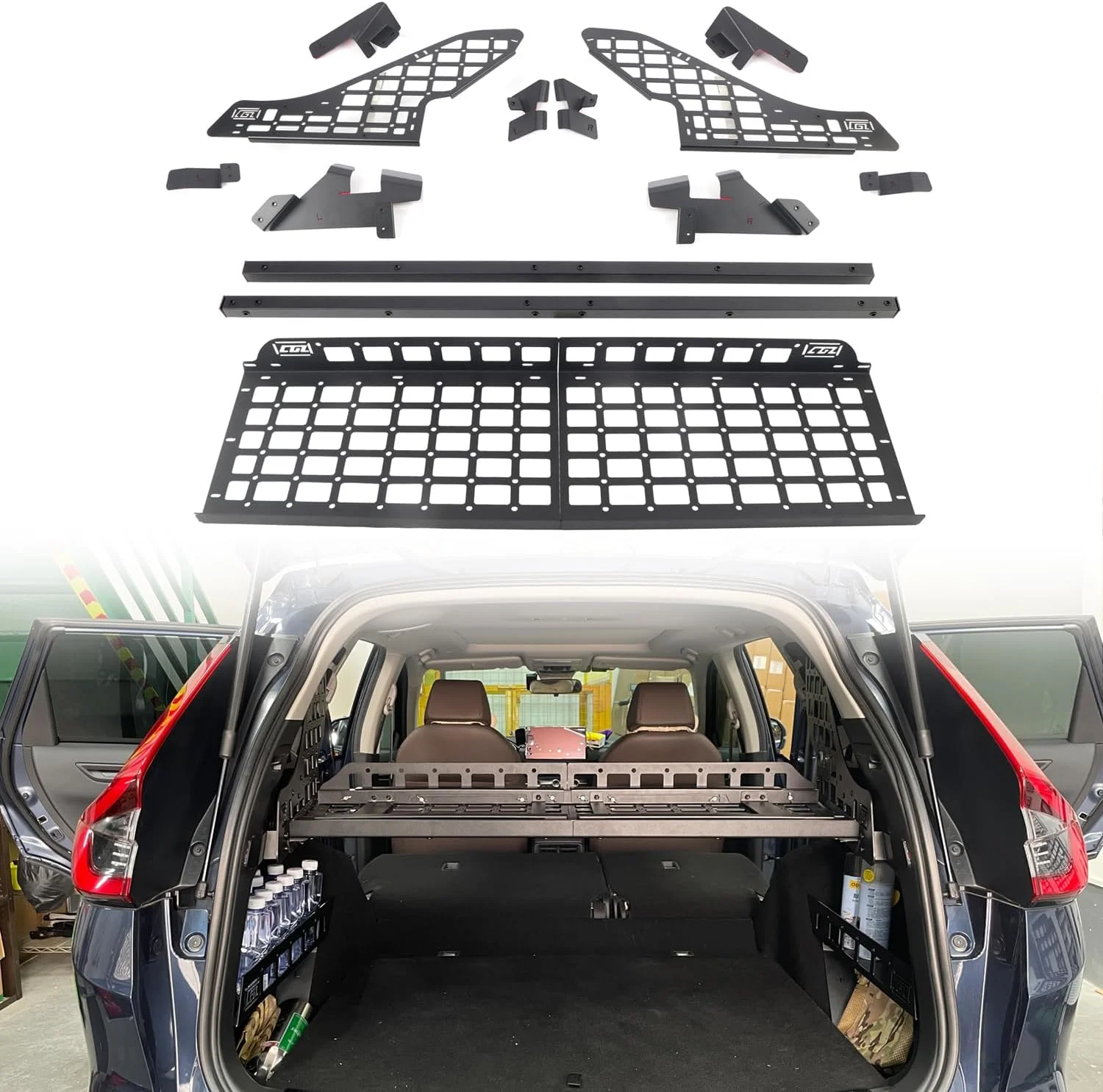 

CGZ Trunk Shelf Storage Molle Panels System Cargo Organizers Racks For Honda CRV CR-V 2023 2024 2025