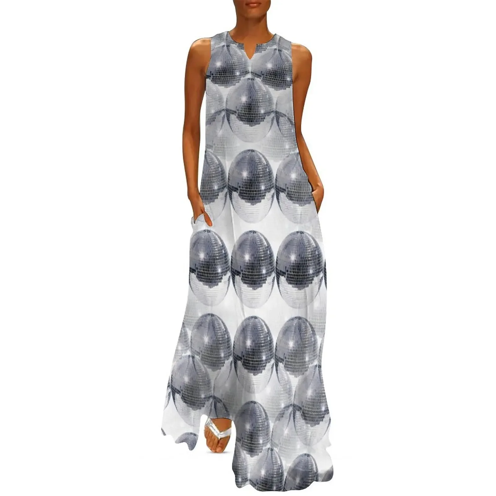 

disco ball Long Dress elegant women's sets long dress women Dress