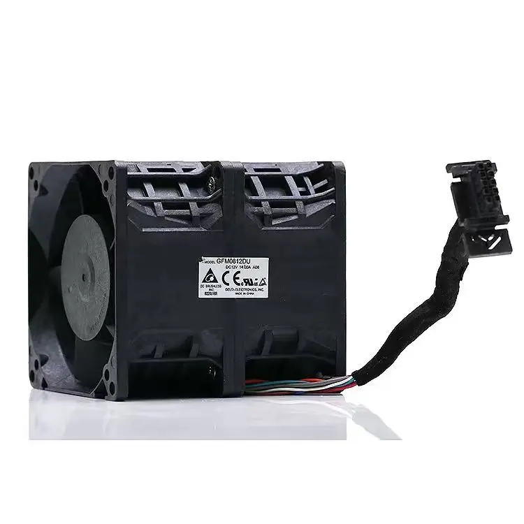 for Delta GFM0812DU 80mm 12V 14A High-Speed Turbo Cooling Fan 13800RPM 190CFM for Motorcycle Mod, Server, Data Center