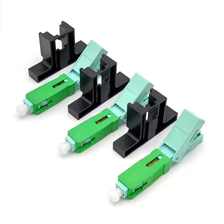 100PCS High Quality 53MM SC APC SM Single-Mode Optical Connector FTTH Tool Cold Connector Tool SCUPC Fiber Optic Fast Connnector