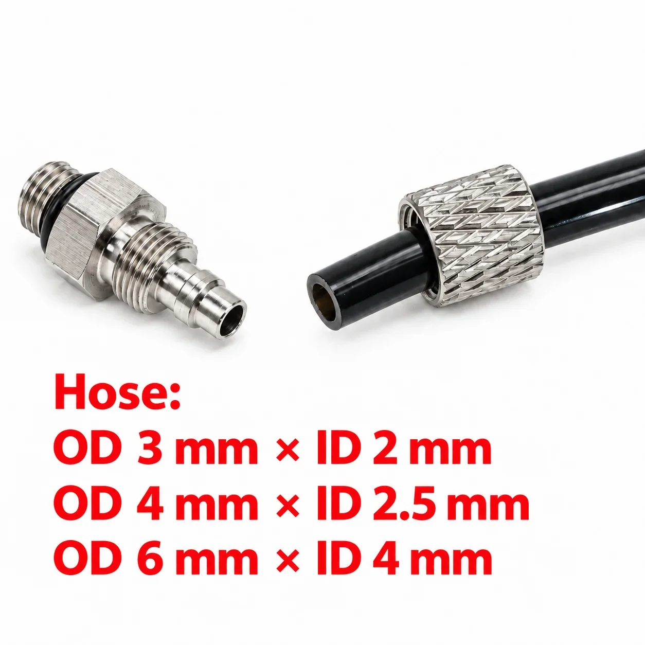 5PCS Mini Pneumatic Pipe Connector 3mm 4mm 6mm OD Air Tube M3 M4 M5 M6 Male Thread Screw Lock Quick Twist Hose Fitting Joint Kit