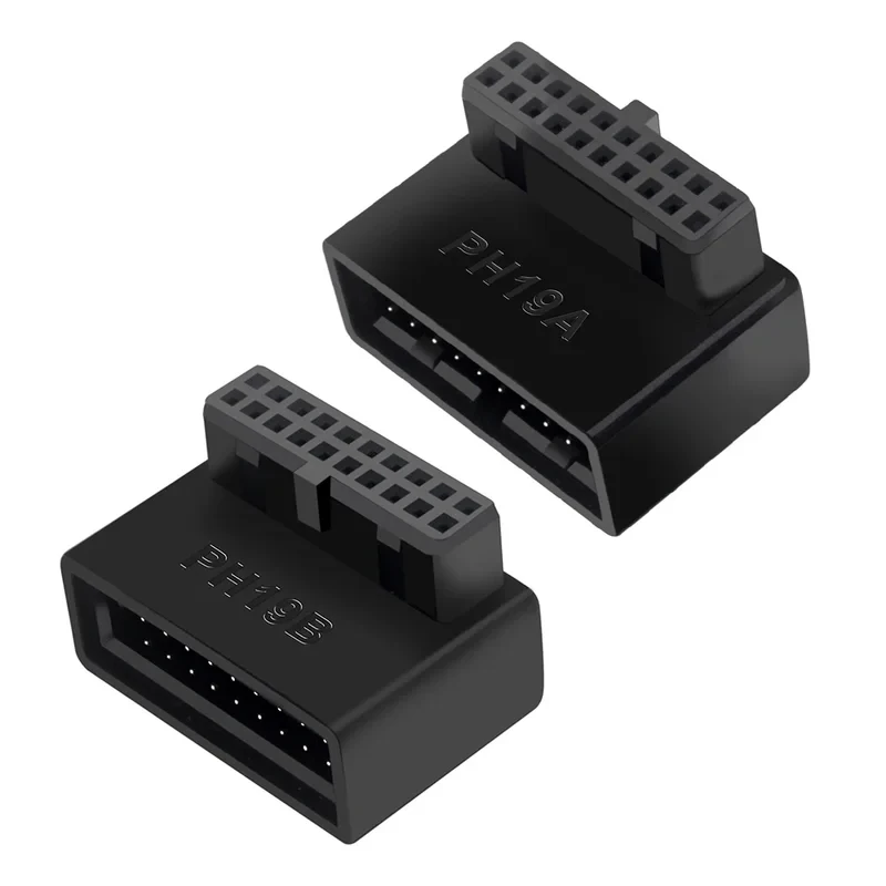 1/2/3/5pcs USB 3.0 19/20pin Male to Female Extension Adapter Angled 90 Degree Converter for Motherboard Connector Socket PH19A