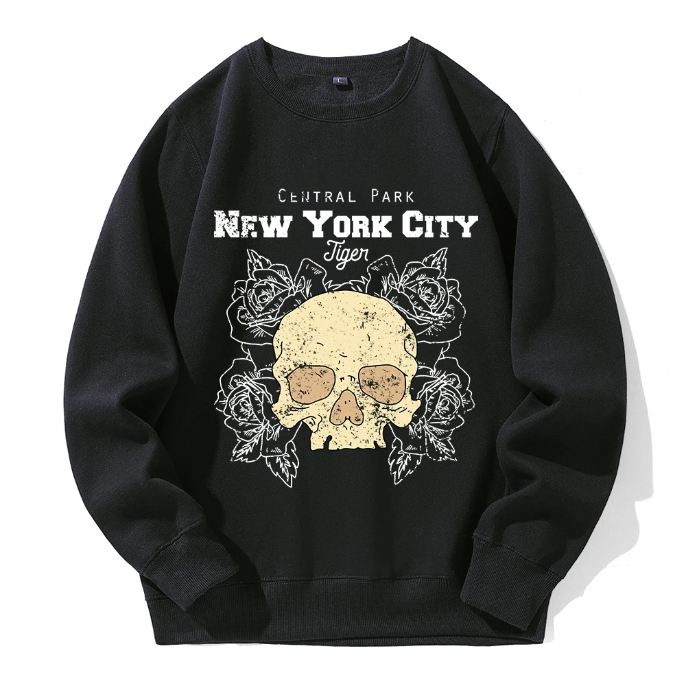 New York City Design Print Men Sweatshirt Fashion S-Xxl Tracksuit Fleece Warm Comfortable Pullover Autumn Casual Basic Tops Male