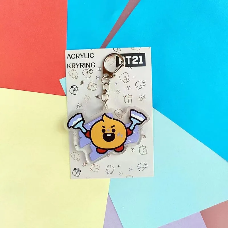 Anime Cartoon Key Chain KOYA SHOOKY 21bt Transparent Acrylic Pendant Kawai Girls Backpack Pendant Jewelry