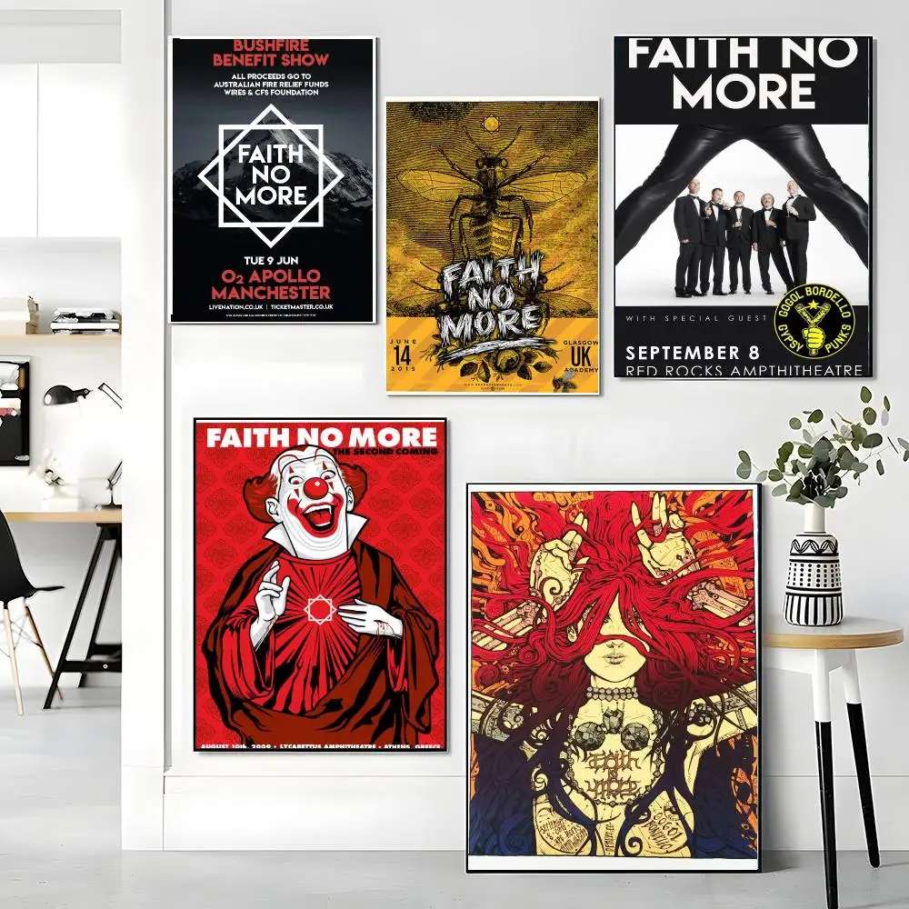 band F-Faith No More-E Painting Calligraphy Boho Botanical Decor for Living Room Elegant Home Style