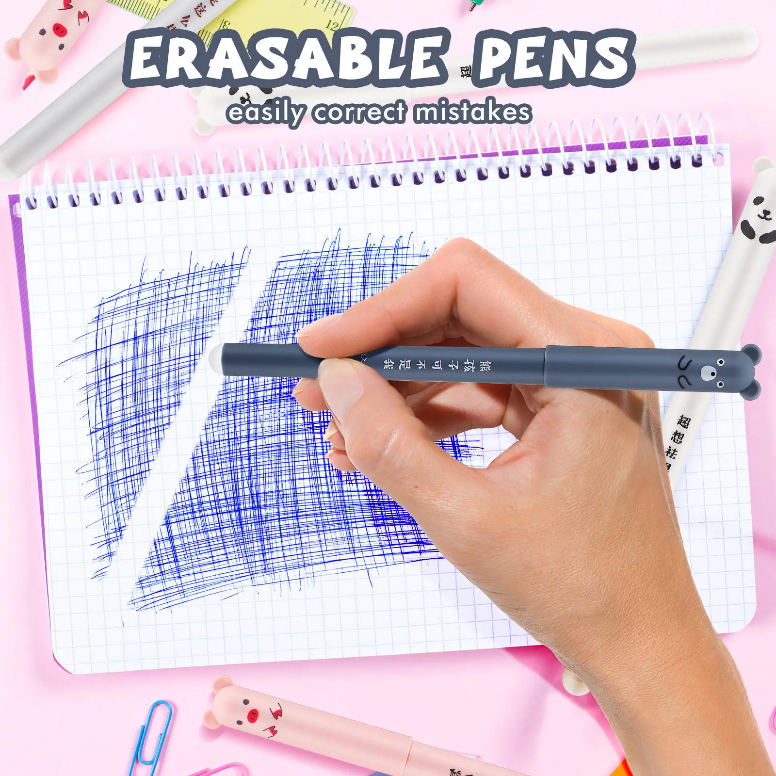 

Набор из 1 шт. шариковых ручек с мультяшным дизайном животных, креативные пластиковые ручки для плавного письма, канцелярские товары для дня рождения