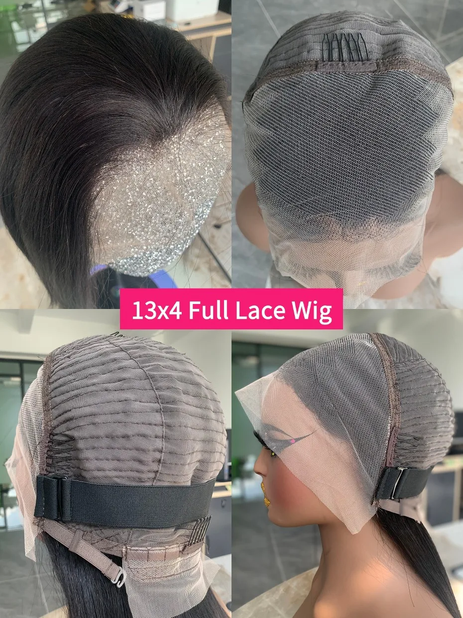 วิกผมแท้ 250% 13x6 13x4 แบบ Bob Lace Front ผมมนุษย์เวียดนามแท้ โปร่งใส ไรผมด้านหน้าแบบ Preplucked วิกผม HD Lace Frontal