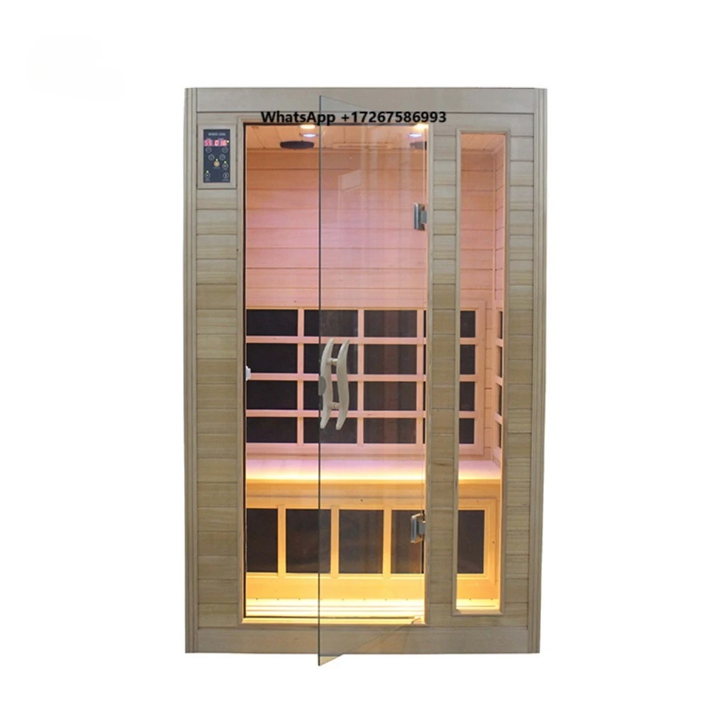 Modern Design Indoor Wooden Infrared Dry Steam Sauna Room with Computer Control Panel Traditional Style