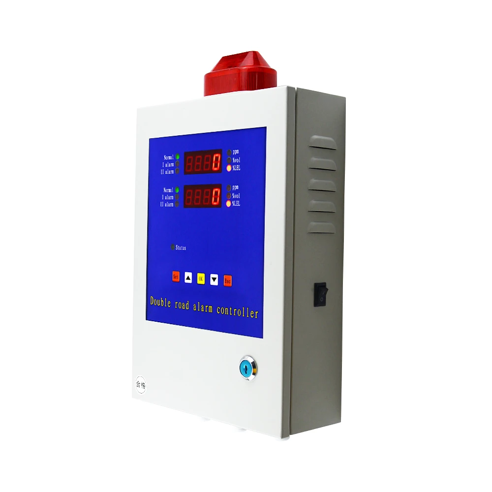 Two 2 Channels Gas Leak Detector Controller LPG Gas Detector Panel