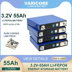 VariCore 3.2V 55Ah LiFePO4 battery Lithium iron phosphate for 4s 12V 24V 3C Motorcycle Car Motor batteries Modification M6 Stud