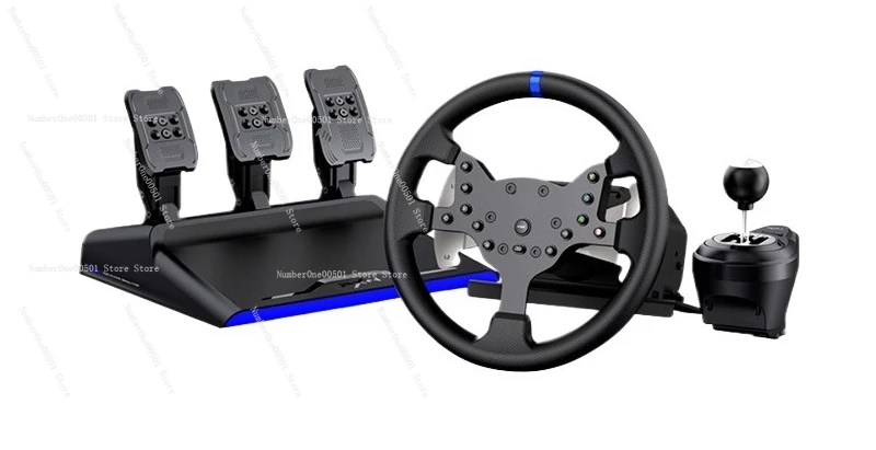 Профессиональный симулятор гоночного колеса V99 для ПК/PS5/Xbox с обратной связью по силы и педалями