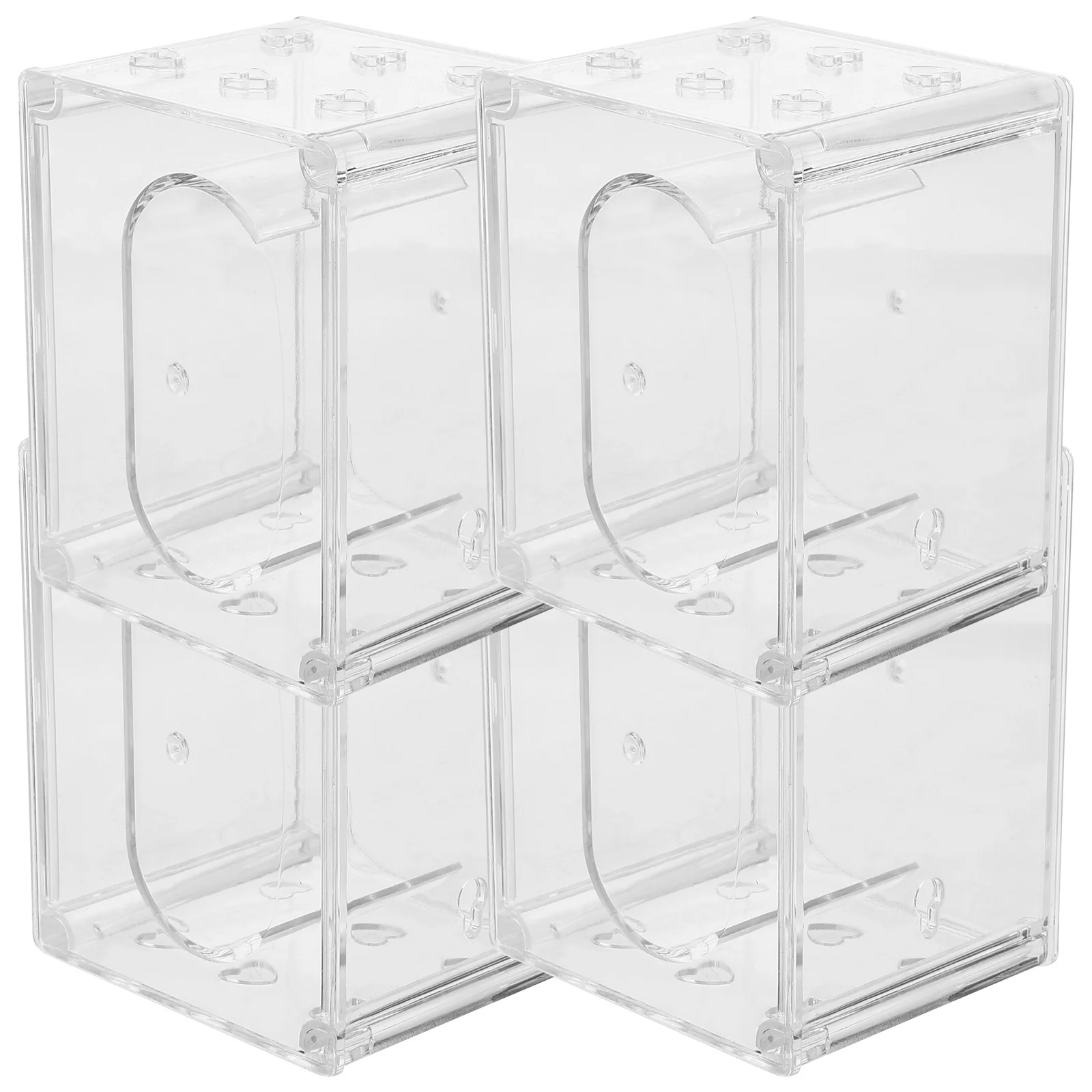 

4 Pcs Watch Carrying Case Storage Portable Single Holder Transparent for Men Display