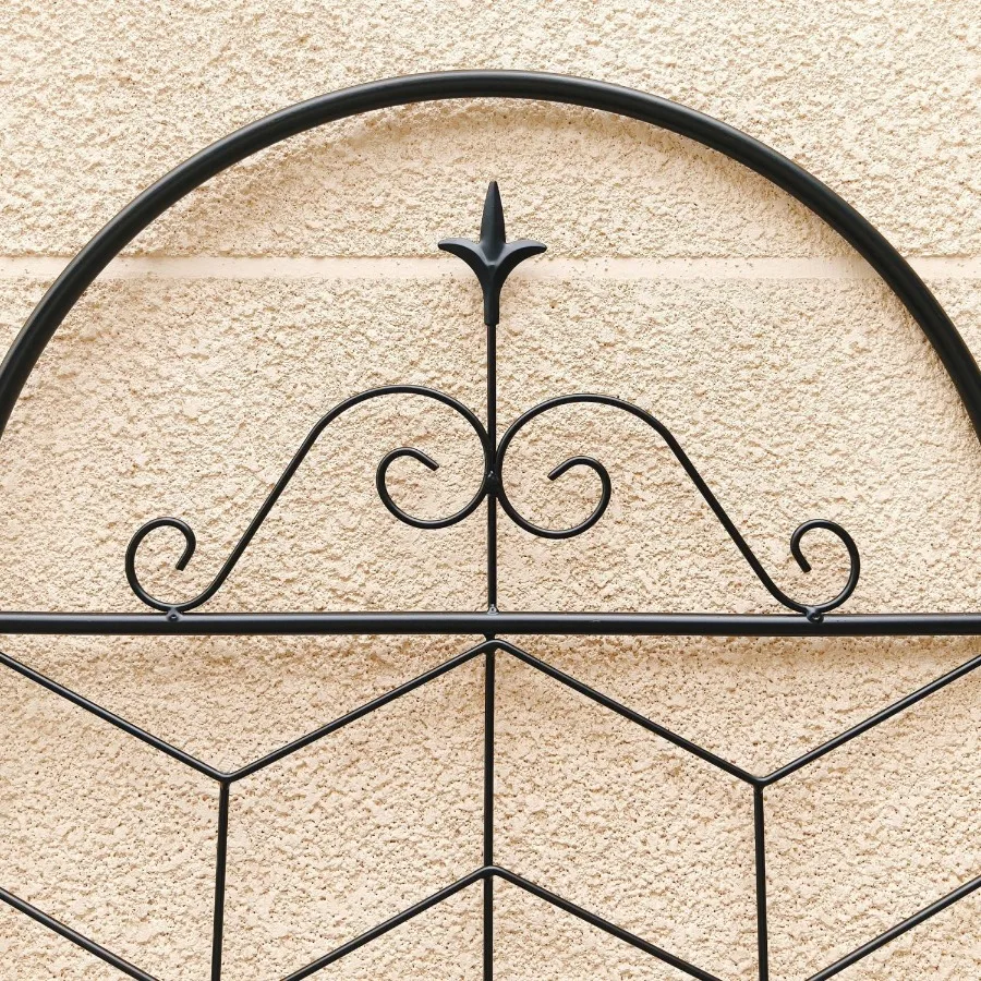 4 عبوات من تعريشة الحديقة المعدنية مقاس 71 × 19.7 تعريشة مقاومة للصدأ لنباتات التسلق في الهواء الطلق ودعم الزهور باللون الأسود