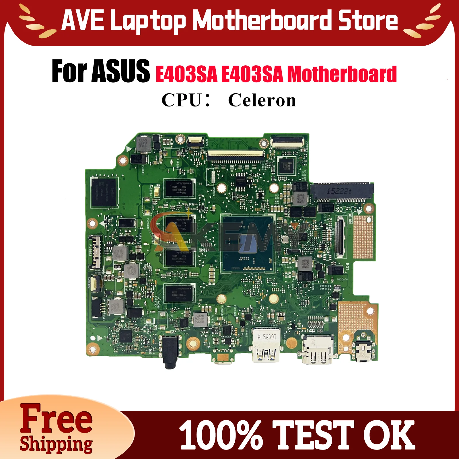 

E403SA Материнская плата для ноутбука ASUS EeeBook E403S E403SA Материнская плата для ноутбука с процессором Celeron 100% тестирование ОК быстрая доставка stk