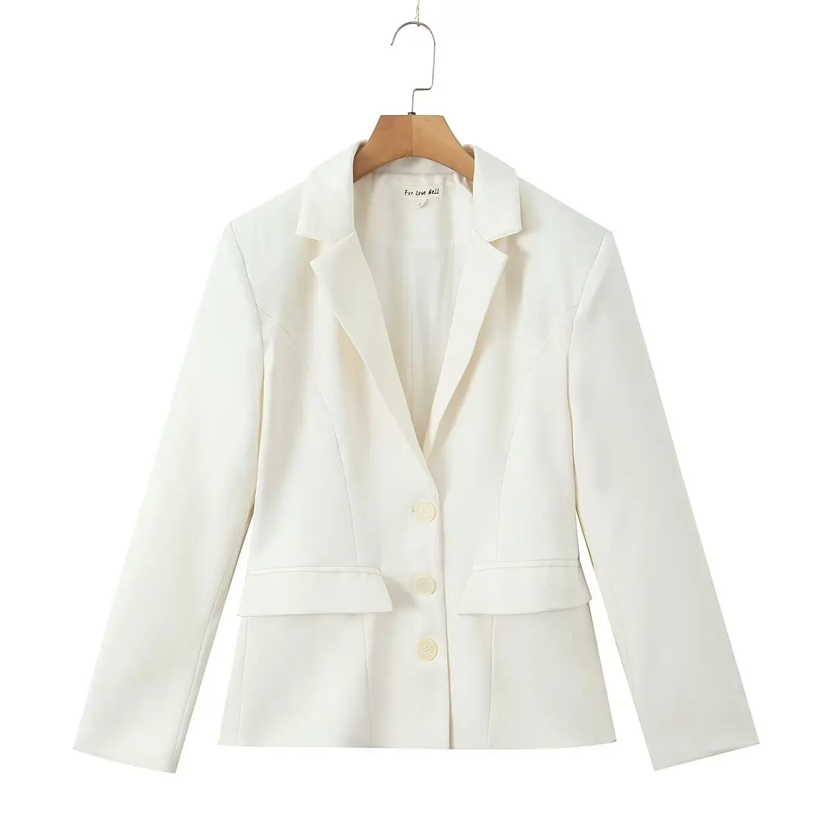 Suninheart minimalista per le donne Blazer a maniche lunghe con colletto dentellato Conjuntos Mujer Dos Piezas De Vestir 2024