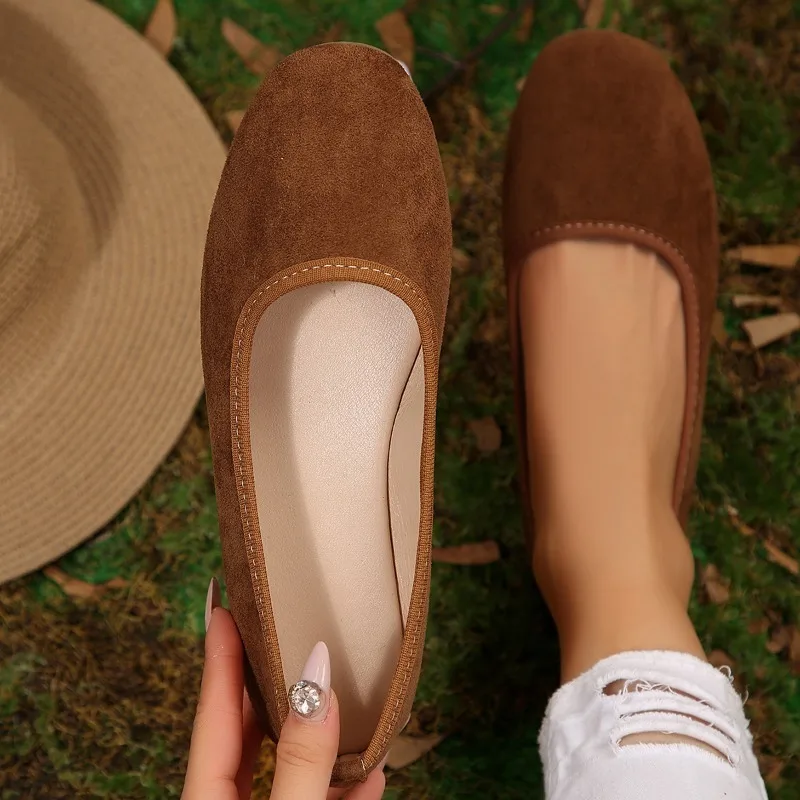 

Women Flats 2026 New Fashion Spring Autumn Sneakers Round Toe Flat Shoes Women Solid Casual Shoes Soft Comfortable Loafers