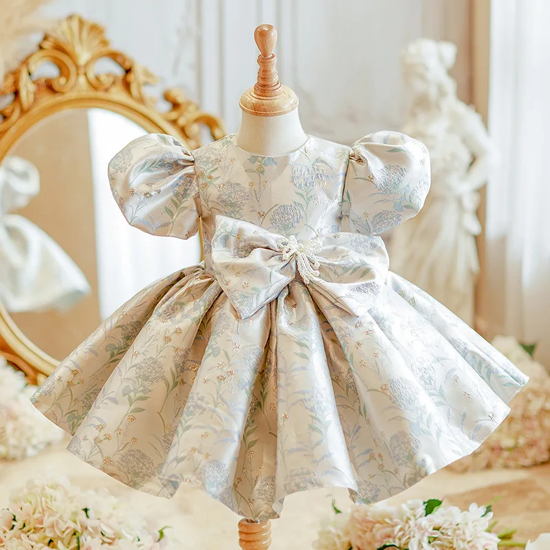 

Summer New Style Girl's Birthday Baby Banquet Dresses Little girl flower girl princess dress Children's Host Performance Dresses