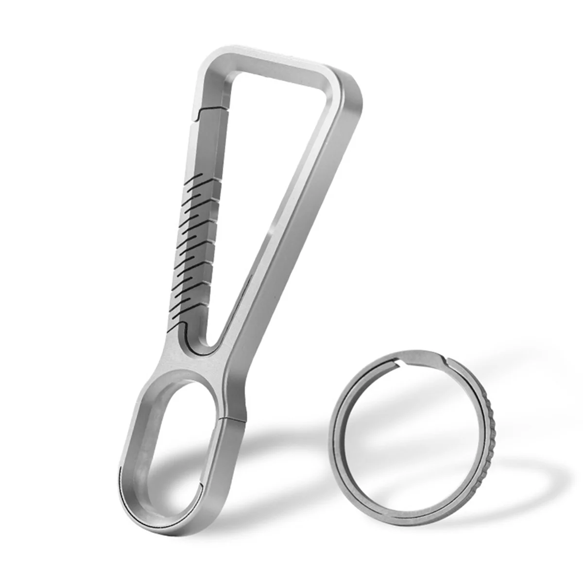 سبائك التيتانيوم المفاتيح الرجال الخصر سيارة المفاتيح قلادة معدنية اتصال الدائري - Sandblasted HOT