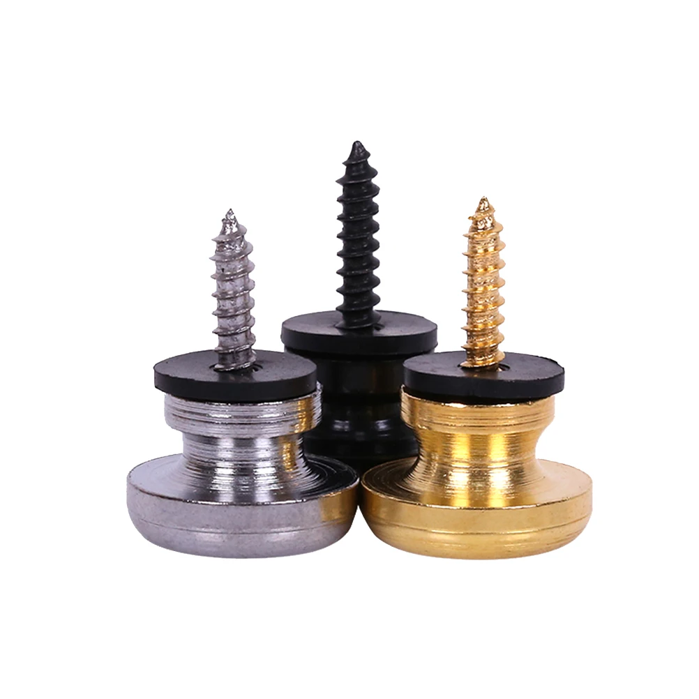

6pcs Guitar Strap Locks Metal Buckles Durable Copper Electric Bass Parts Accessories Pegs Knobs Acoustic Guitar