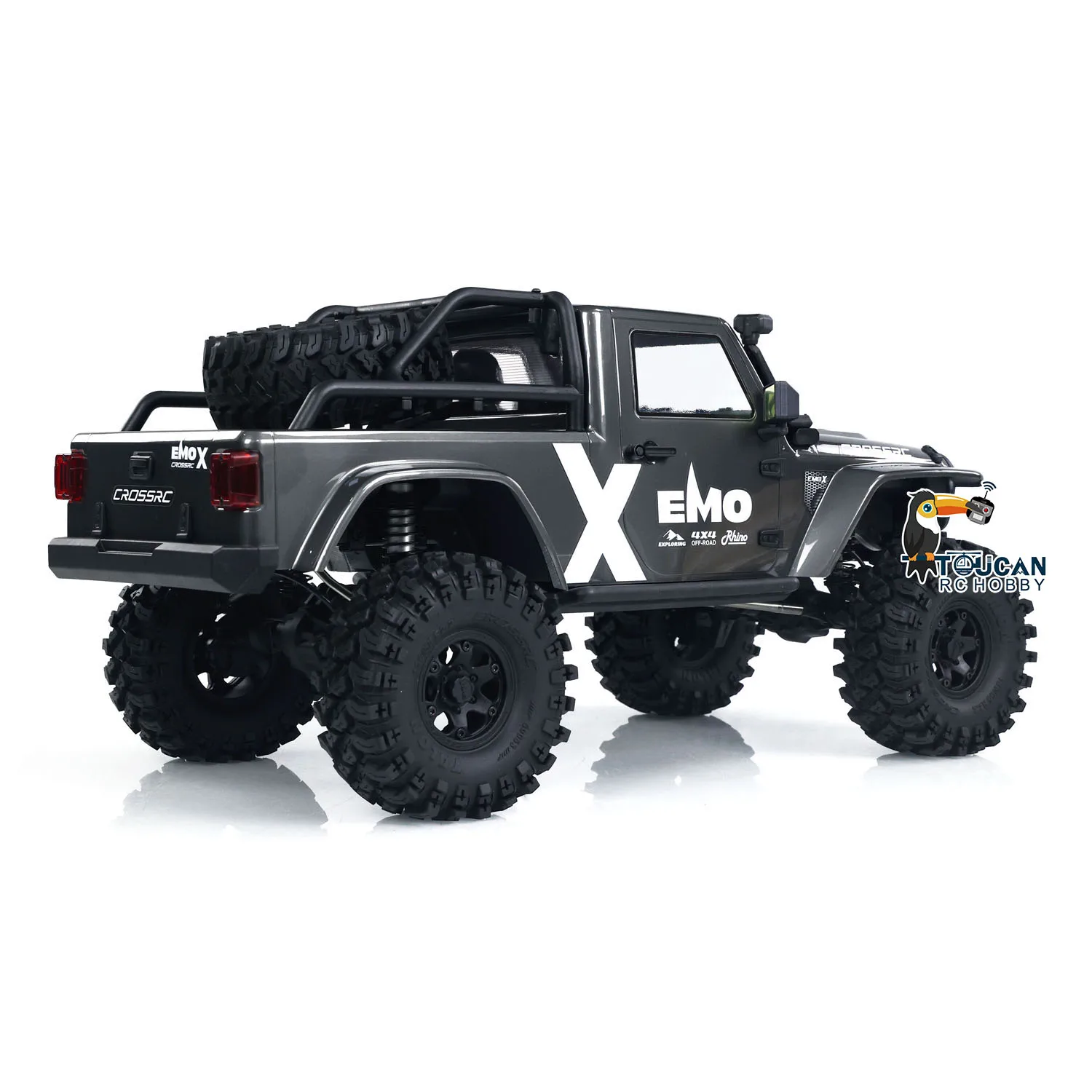 4WD CROSSRC EMO X RC 1/8 samochodów wspinaczkowy gąsienicowy Model 4X4 zdalnie sterowany dwubiegowy pojazd terenowy z System oświetlenia zabawka z