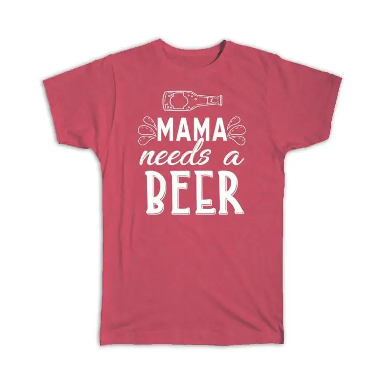 

Футболка Mama Needs A Beer с забавным художественным принтом для мамы, мамы, любителя напитков