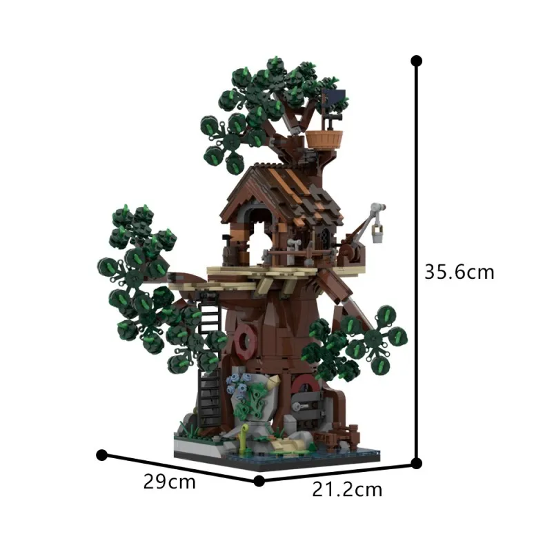1220 pçs moc floresta retiro blocos de construção vista rua planta árvore folha flor grama casa madeira modelo montar brinquedos presente do miúdo