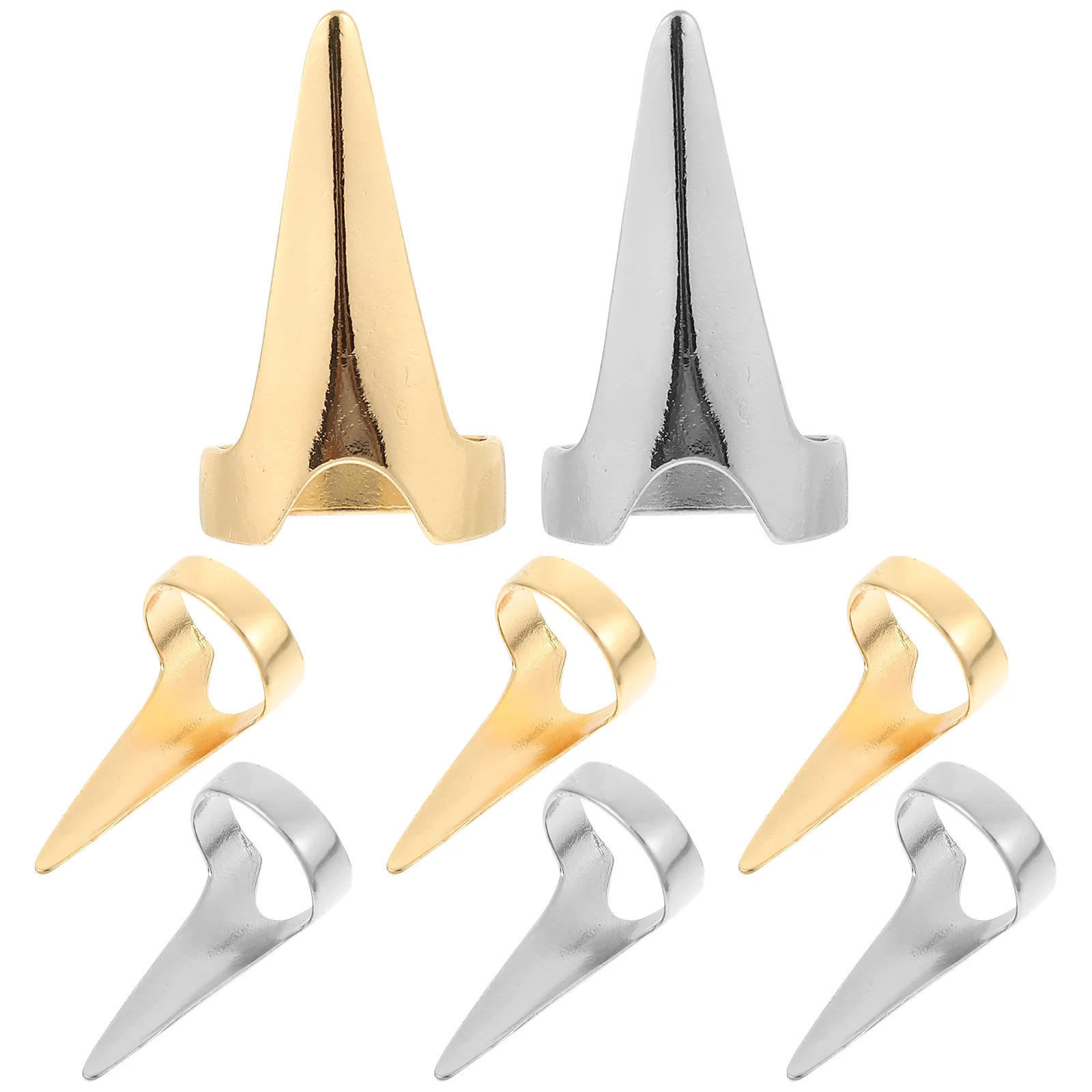 

10 Pcs Layered Barber Tools Hair Parting Braiding Segmentation Ring Finger Claws Zinc Alloy The