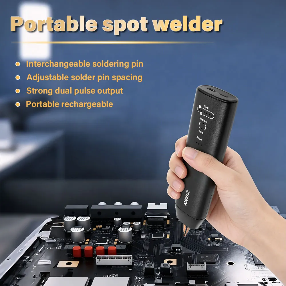 

Портативный аппарат для точечной сварки DIY, ручной, с 11 регулируемыми уровнями мощности, накопительный, для точечной сварки