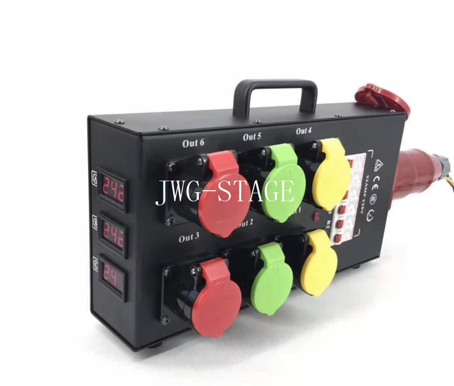 16A Waterproof Plug-In Power Box 6-Way Through Box Junction Box Aviation Box Cabinet Tage Silicon