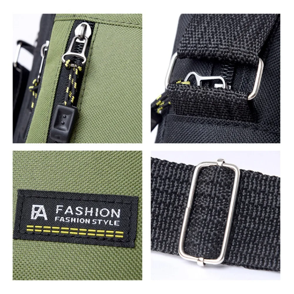 Мужская сумка через плечо с несколькими карманами, водонепроницаемая мужская деловая сумка большой вместимости, рабочая дорожная парусиновая сумка через плечо для мужчин