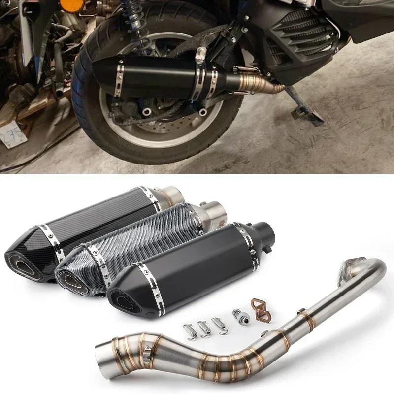 

Для YAMAHA NMAX 155 NMAX 155 NMAX 125 NMAX 125 выхлопная система мотоцикла без шнуровки, полная система, модифицированная передняя средняя труба