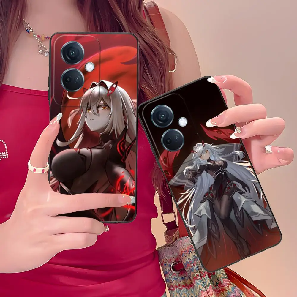جراب هاتف Genshin Impact Ronova لهاتف OPPO Reno 14 13 12 11 10 9 8 7 6 5 F T Pro 5G غطاء طباعة ملون غطاء جميل فاخر