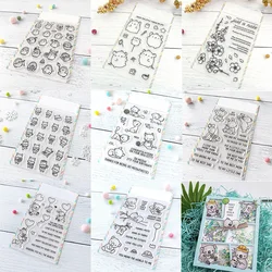 Little Penguin Agenda Zodiac Mouse Flower Clear Stamps Little Fox Family Time Stamp Set For DIY Scrapbooking Card Making Crafts