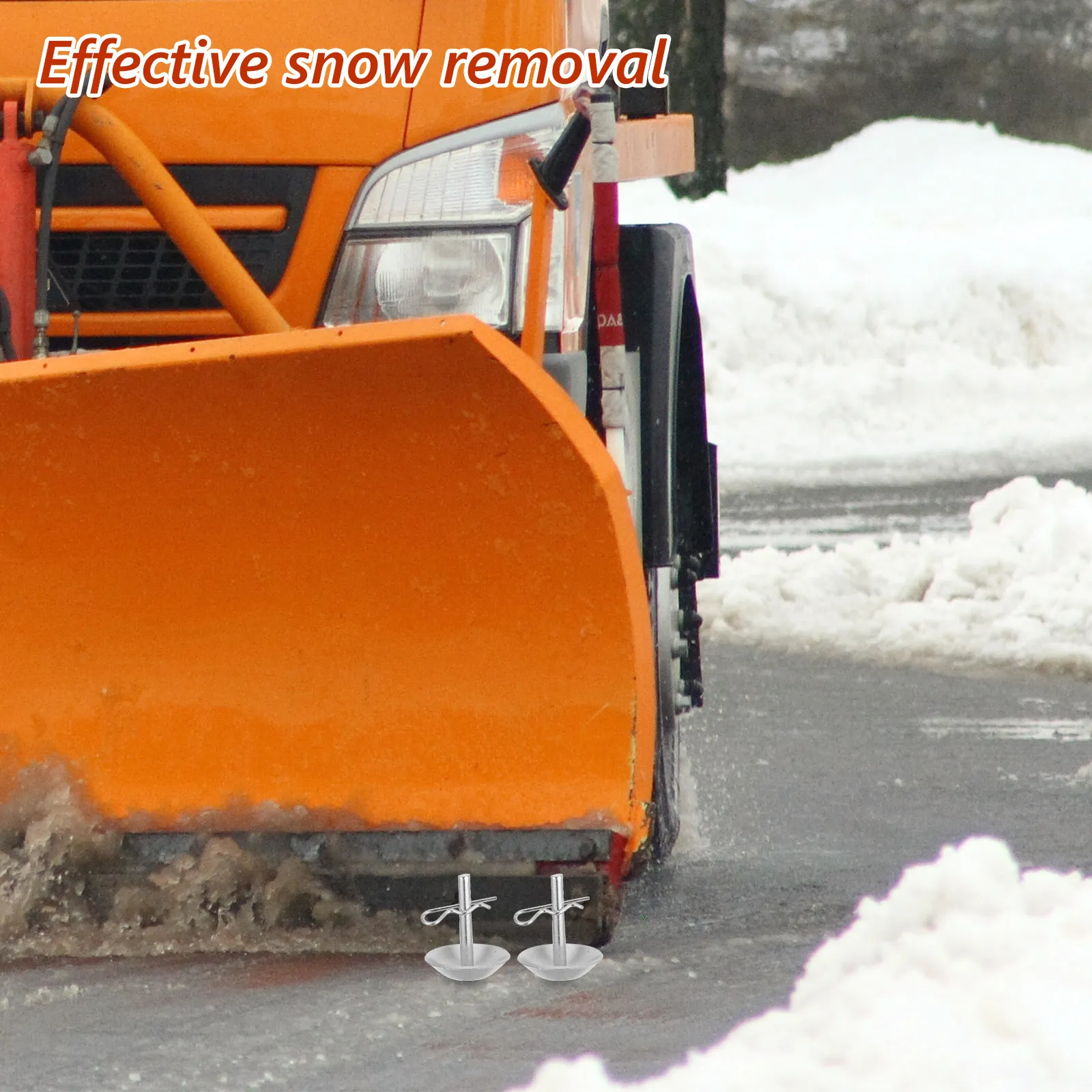 

2Set Anti-Slip Snow Plow Skid Shoes Heavy-Duty Metal Replacement Base for Efficient Winter Snow Clearing Compatible with Atv Utv