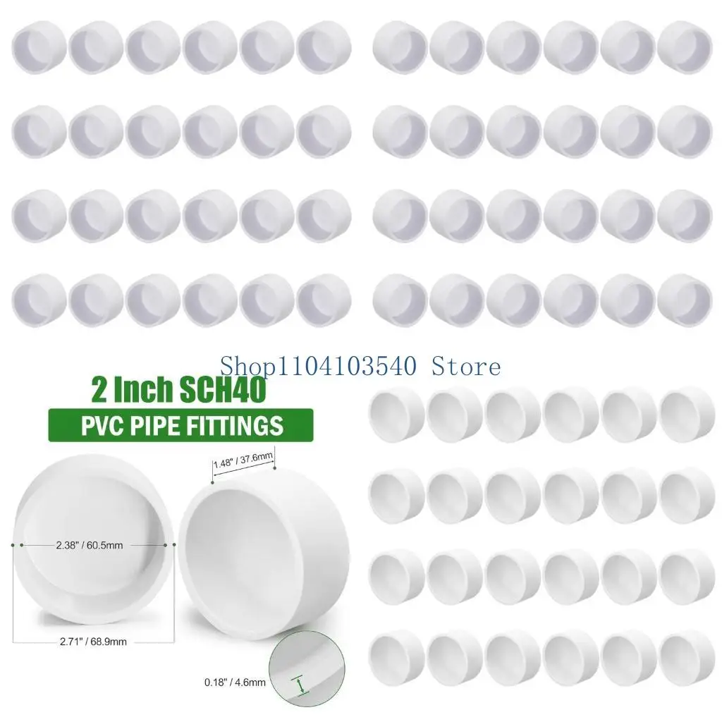 

02DC 24 шт. портативные торцевые заглушки для труб из ПВХ, удобные для труб SCH40 от 3/4 до 2 дюймов, прочные защитные для