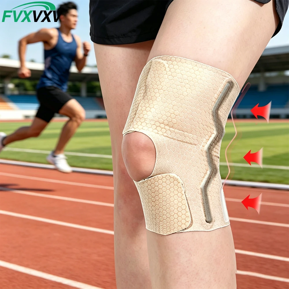1PCS Thin Knee Compression Sleeve with Patella Pad & Bilateral Stabilizers – Knee Support for Meniscus Tear, Arthritis Pain