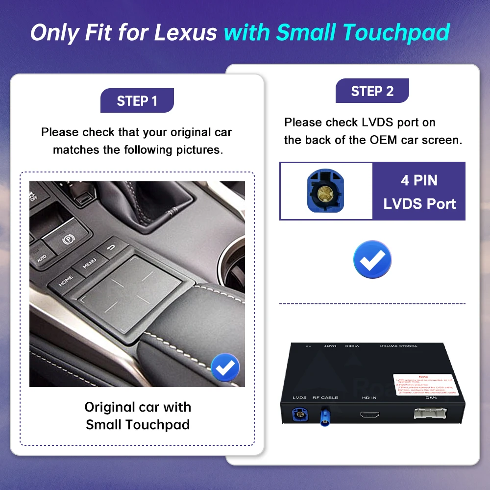 Wireless CarPlay Android Auto for Lexus NX RX IS ES GS RC CT LS LX LC UX GX 2014-2019 with Mirror Link Airplay Support Camera Car Player image 3