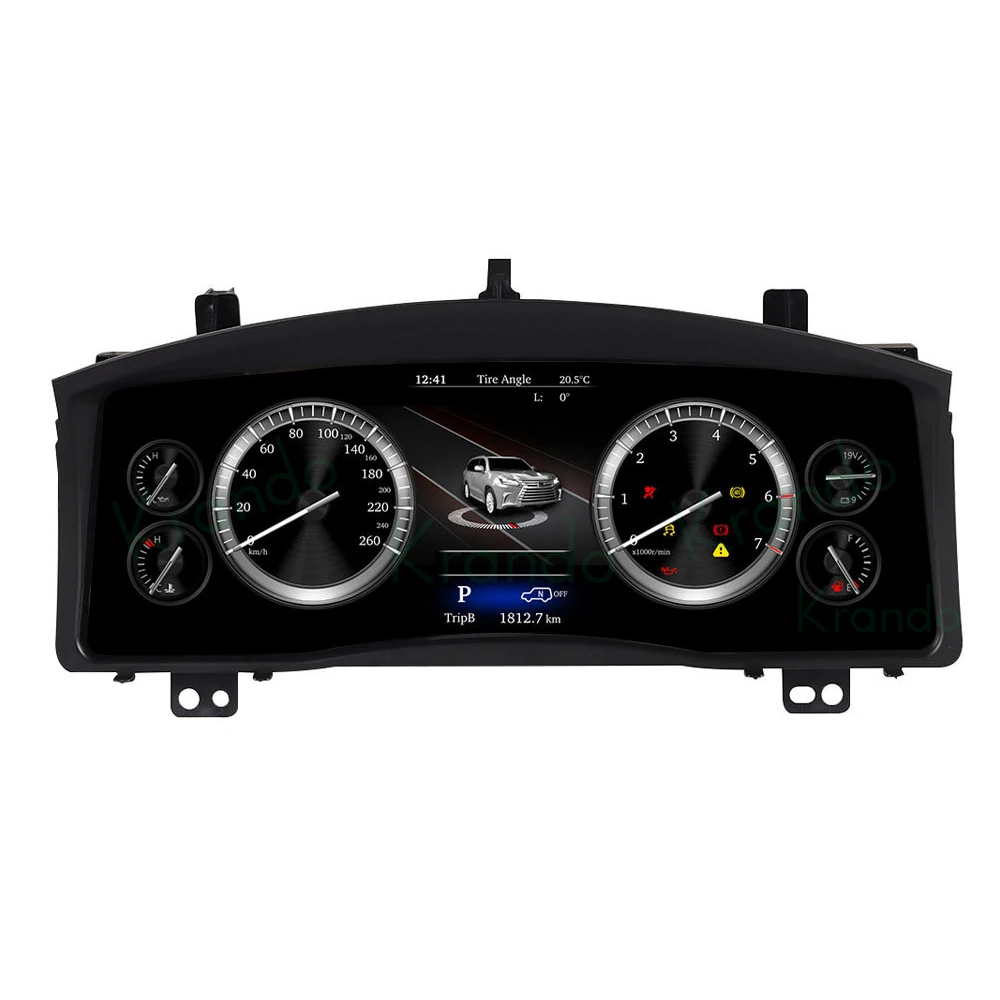 

Krando 12.3inch Car Dashboard Instrument Cluster LCD Panel for Lexus LX570 2010-2017 Digital Cluster Linux System Cockpit