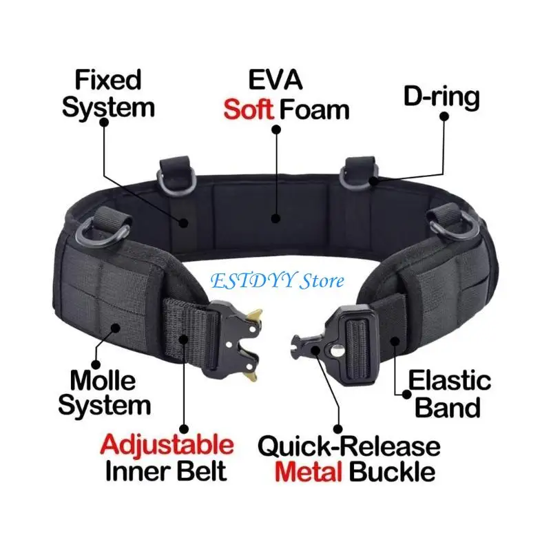 G6DE Tacticals Battle Belt Multifunctional Waist Belt Quick Release Tacticals Belt