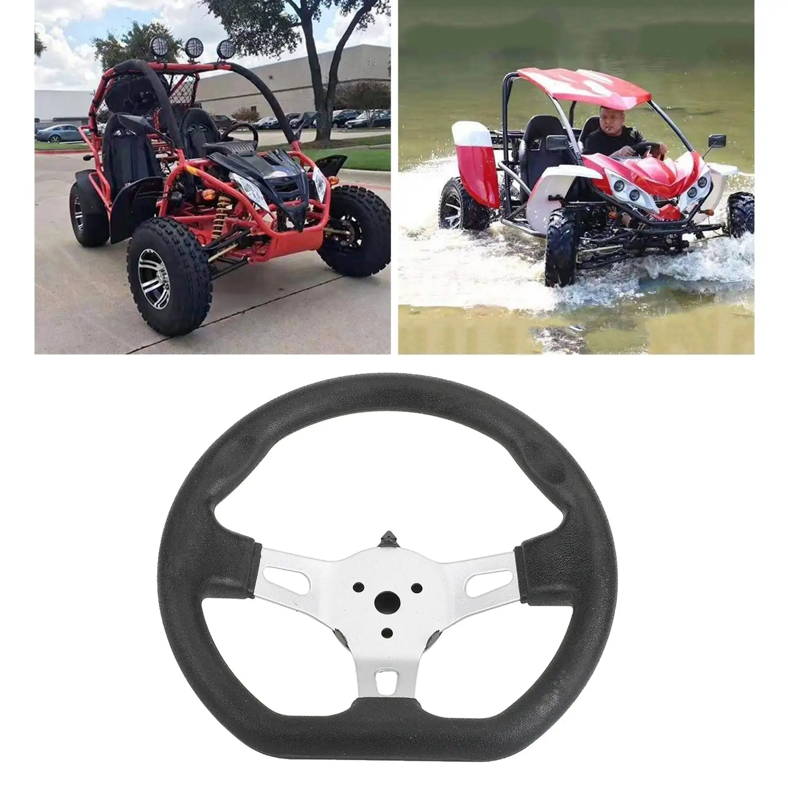 Volante clássico para Beach Go Kart, Acessórios Buggy, Peças Esportivas ao Ar Livre, 270mm