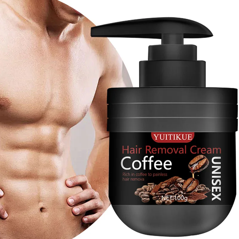 Crema depilatoria de café de 100 g: suave y no irritante, adecuada para axilas, labios, brazos, piernas y partes íntimas, cabello fuerte