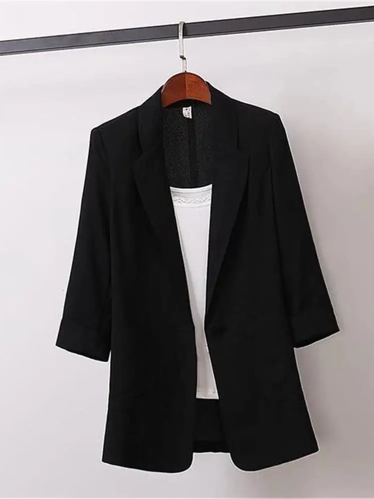 

Женский повседневный костюм больших размеров Jaet, корейская одежда для улицы, защита от солнца Seven Sve Busin Scene, зажим на одной пуговице