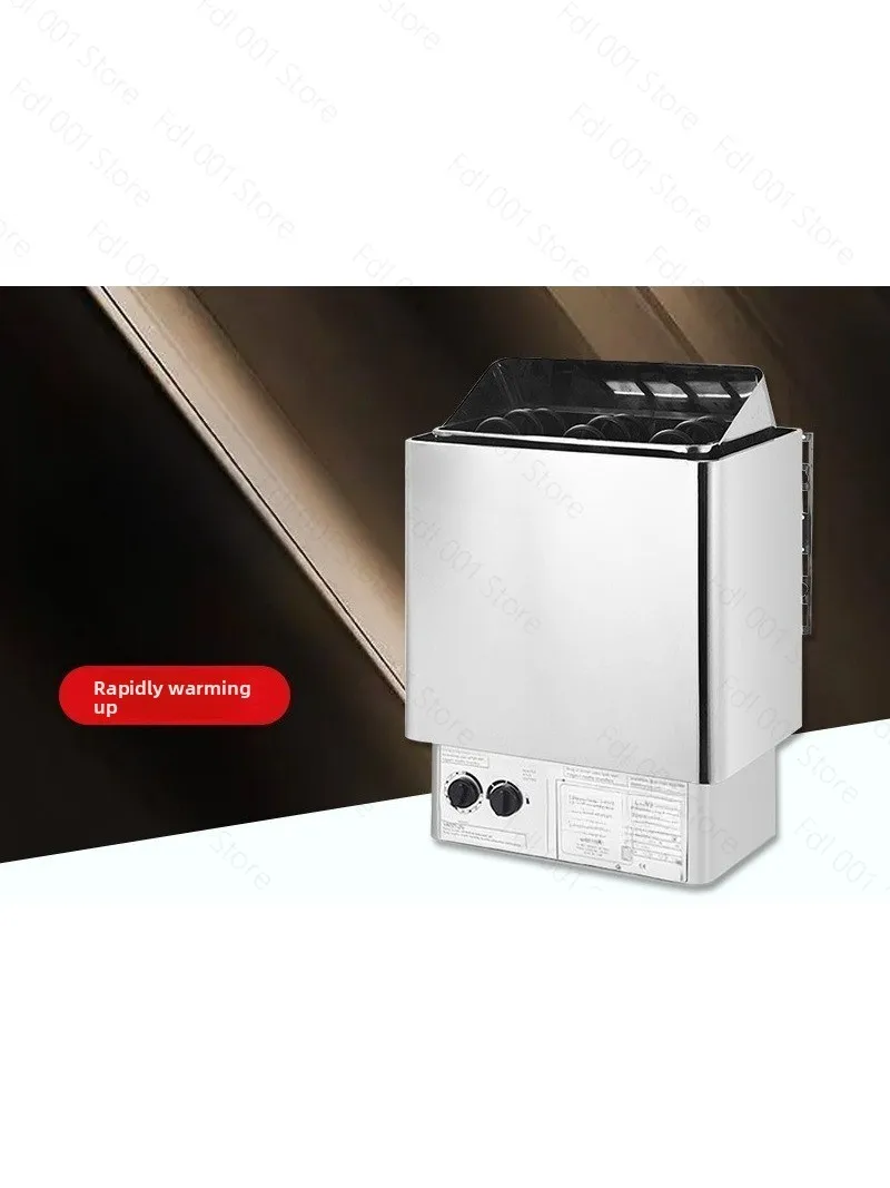 Sauna furnace wall-mounted stainless steel heating furnace temperature control digital display external control dry steamer