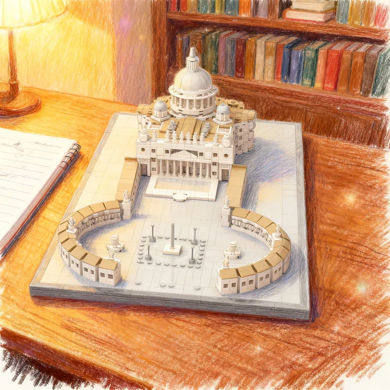 

Набор строительных блоков MOC «Базилика Святого Петра», 1445 деталей, архитектурная модель, игрушка-подарок, креативный коллекционный предмет для демонстрации, премиум-класс для взрослых