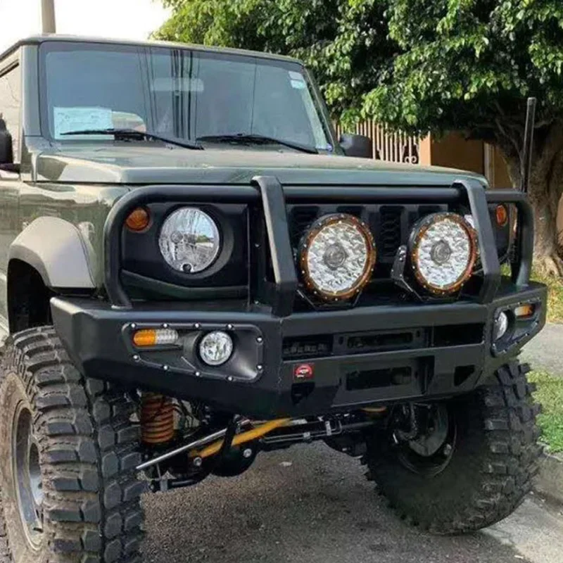 Steel Front Bull Bar Bumper Kit for Suzuki Jimny 2018+, 4WD 4X4 Off-Road Protection, JB64 JB74, Heavy Duty Car Accessories