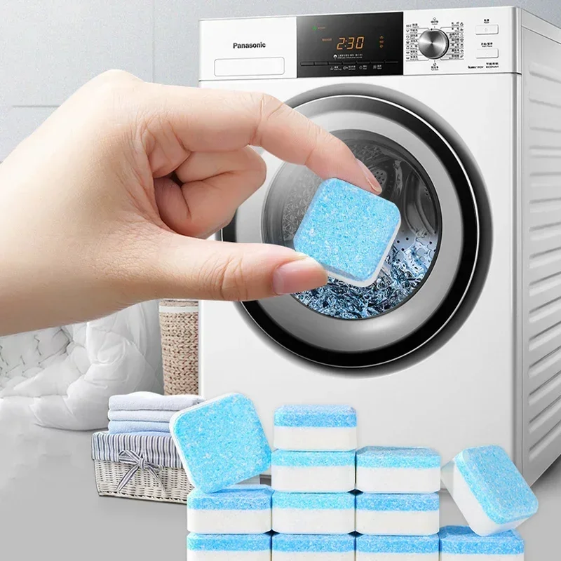 

4/8Pcs Washing Machine Cleaner Effervescent Tablets Deep Cleaning Washer Deodorant Remove Stains Detergent